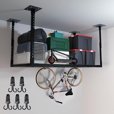 Overhead Garage Storage Rack, 2 4 Heavy Duty Metal Garage Ceiling Storage Rack,
