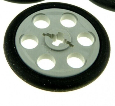 LEGO Part 4185 Technic Belt Pulley wheel Old Grey with tyre UK