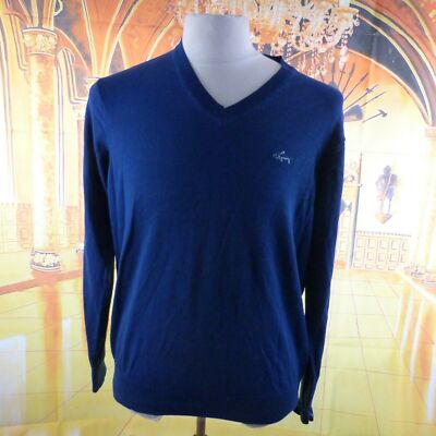 Greg Norman Golf Pullover Haifischblau 100 % Baumwolle. UK Herren Gr. Medium