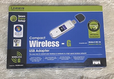Cisco-Linksys WUSB54GC Compact Wireless-G USB Adapter | eBay