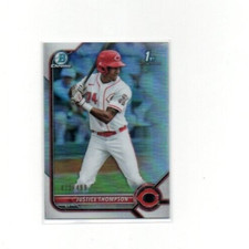 Justice Thompson 1st 2022 Bowman Chrome Refractor /499 BCP-59 Cincinnati Reds RC