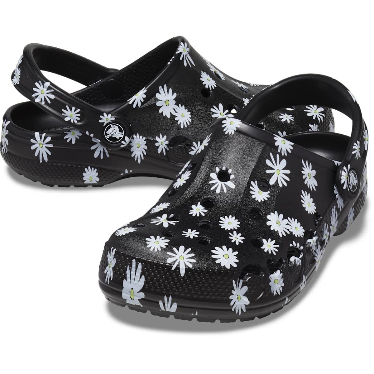 Crocs Unisex Baya Seasonal Printed Clog Black Black Daisy US