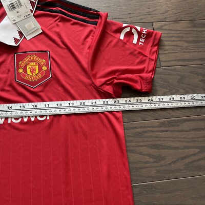ADIDAS MANCHESTER UNITED XL JERSEY $90 RETAIL 22/23 HOME NWT DS