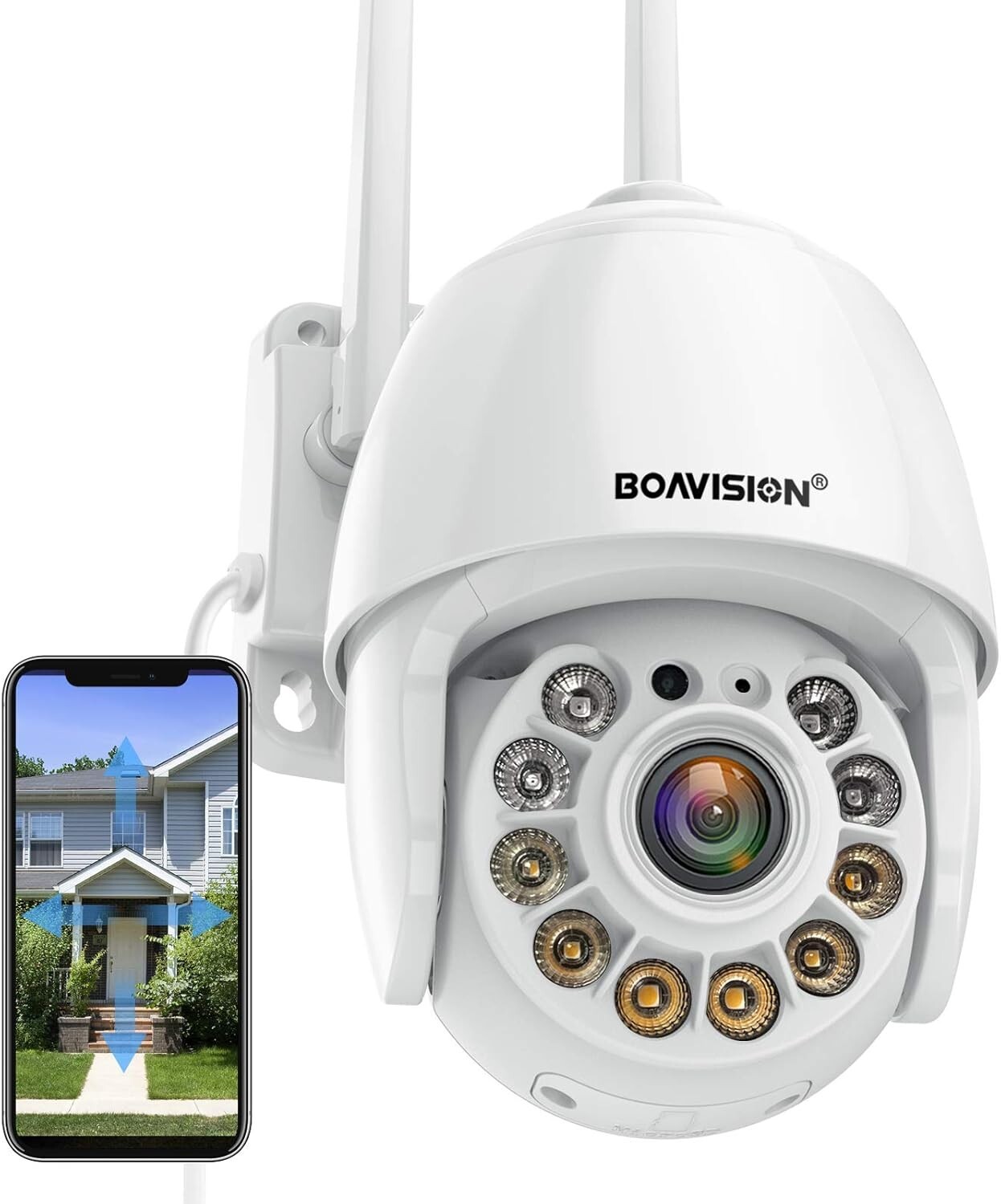 Wireless WiFi Outdoor Security Camera with 360° View for Home Protection-image
