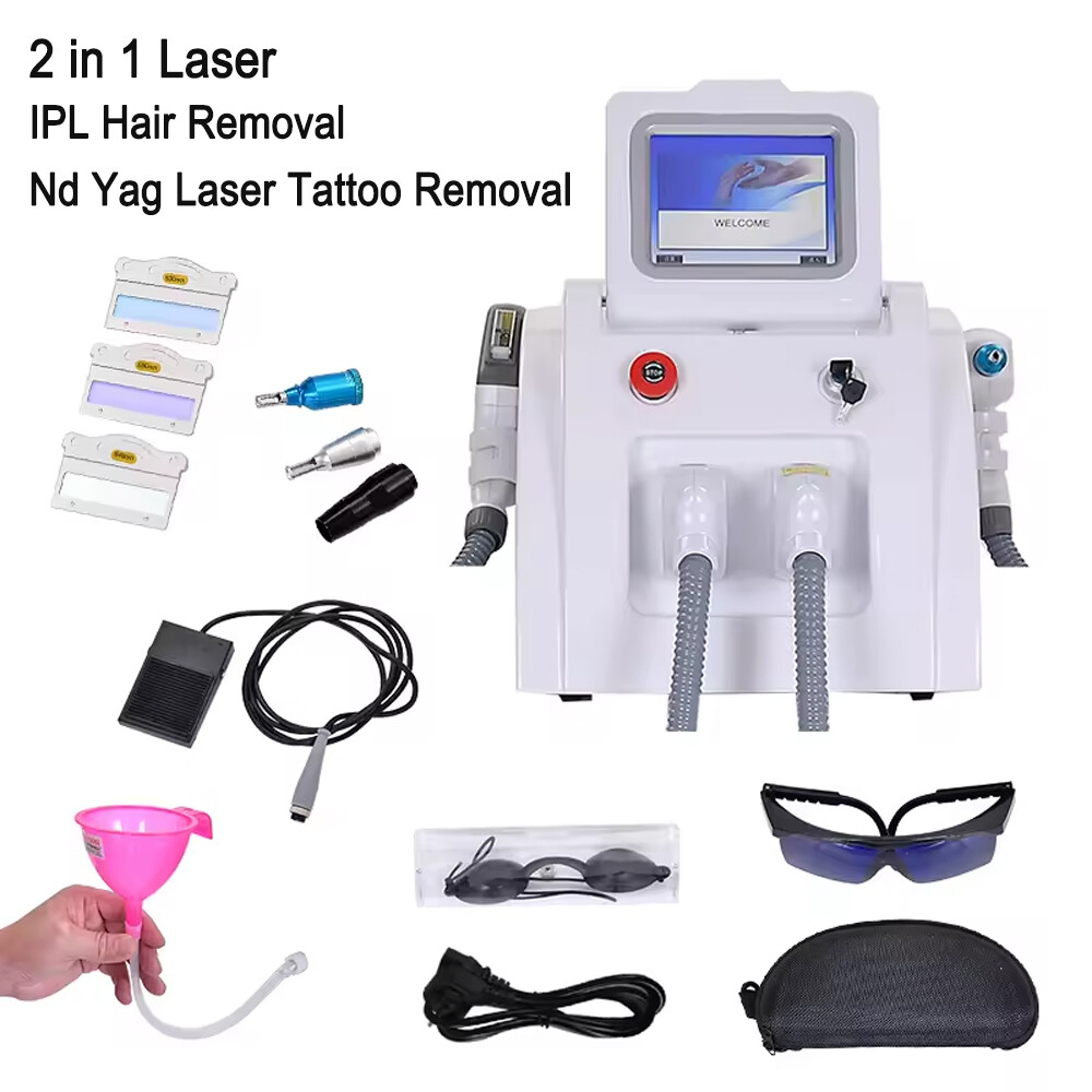 in1 Q Switch ND YAG Laser Tattoo Removal IPL Hair Removal Skin