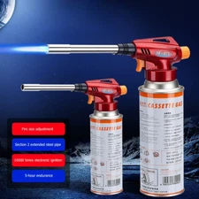 Butane Torch Head, Cooking Torch With Adjustable Flame Thrower
