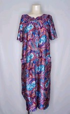 Vintage Intimate Fashions Nightgown Paisley Floral Made In USA