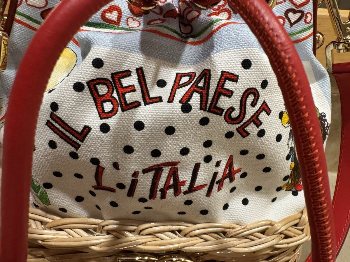 DOLCE&GABBANA ドルガバ かごバッグ NEW Dolce & Gabbana D&G Secchiello Midollino Italian Wicker