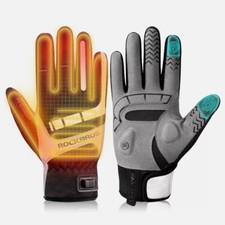 ROCKBROS Beheizbare Handschuhe Fahrrad Winter Warm Beheizte Fahrradhandschuhe