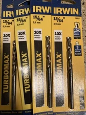 Irwin TurboMax 15/64" Drill Bit - 73315 LOT OF 4 PACK COMBINE SHIPPING AVAILABLE