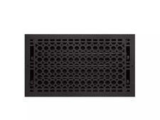 Registro de pared de hierro fundido de nido de abeja de herrajes exclusivos 8" x 14" polvo negro