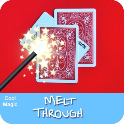 Melt Through Self Working Easy Card Magic Packet Trick Red Bicycle Cards New