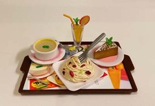 Dollhouse Miniature Fast food Set spaghetti soup drink dessert doll food