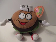 Steak-n-Shake Hamburger "Sizzle" Plush 10” 2014 Sugar Loaf Toys NWT