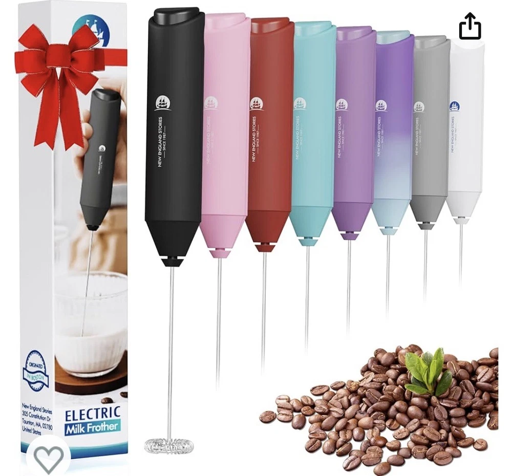 Milk Frother Handheld Battery Operated Electric Foam Maker  Powerful Color Black