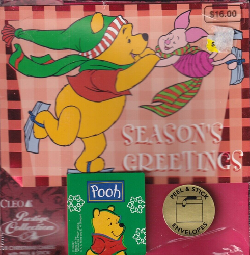 Box of 18 Winnie the Pooh and Piglet Christmas Cards by Cleo - 第 1/2 張圖片
