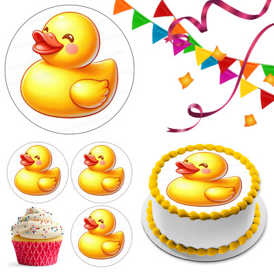 Ente Entlein Tortenaufleger Party Deko essbar Geburtstag Geschenk Feier Cupcake