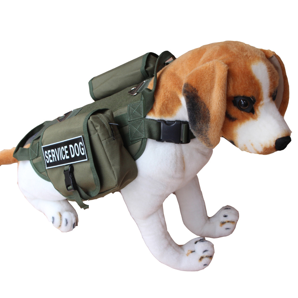 Large Dogs Vest SERVICE Dog Harness Pockets Bags label Patches & Side