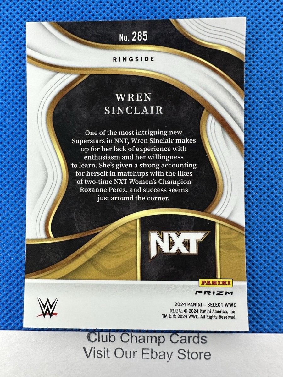 2024 #285 Wren Sinclair Panini Select WWE Ringside Red-Blue Prizm