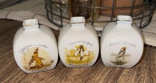 Vintage Holly Hobbie Bud Vase Square Shaped Lot Of 3