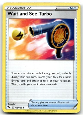 Wait and See Turbo 158/189 SWSH10: Astral Radiance Uncommon Pokemon TCG NM