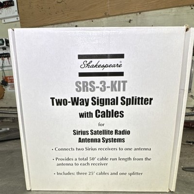 Shakespeare SRS-3-KIT 2-Way Signal Splitter w/Cables Coaxial F for Sirius