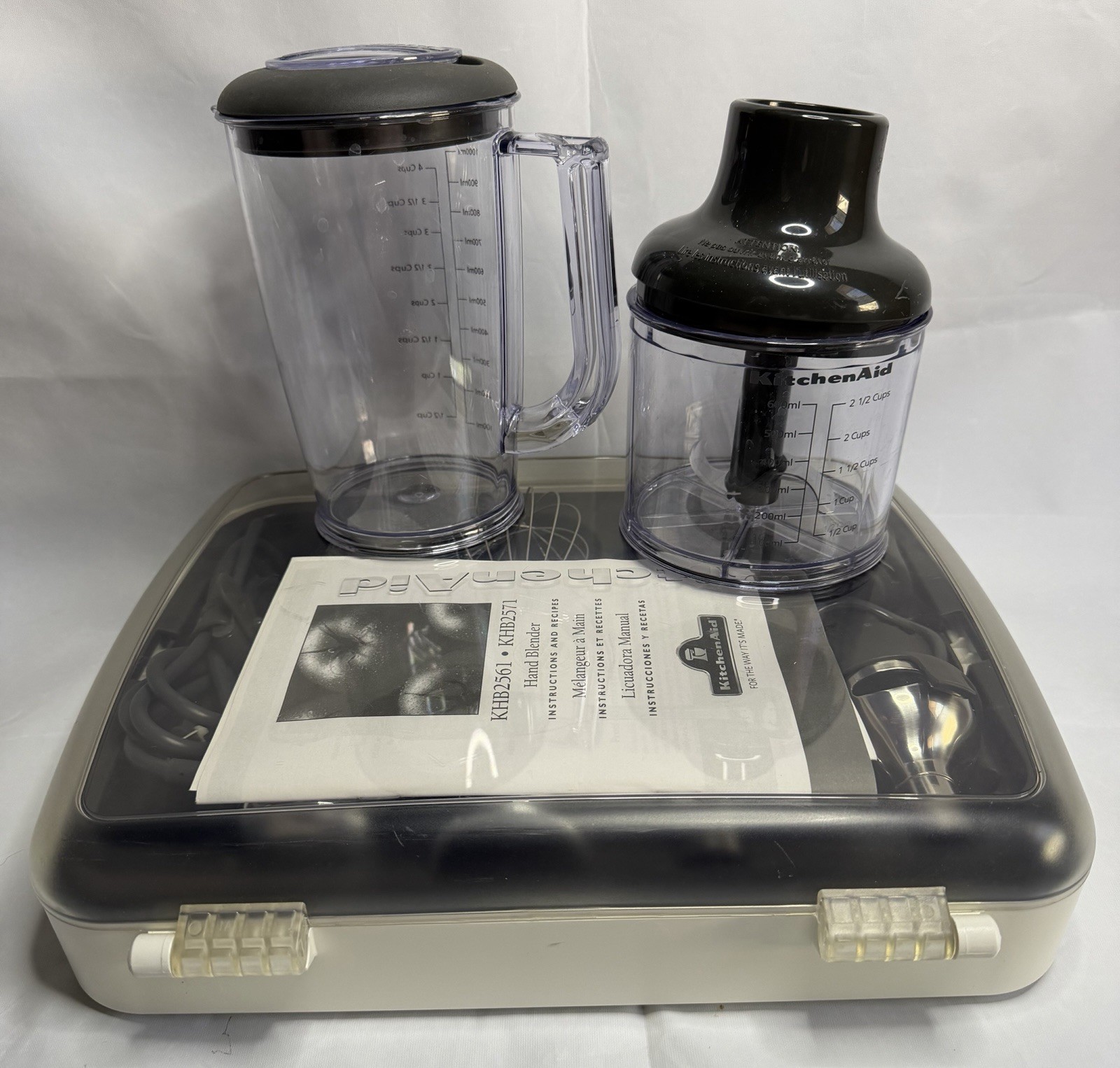 KITCHEN AID KHB2571 5-Speed Hand Blender Includes Accessorie