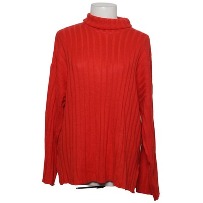 Threadbare, Rollkragenpullover, Größe: 40, Rot, Einfarbig, Rippenstrick #JMz