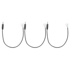3pcs 3.5mm Male Jack to Bare Wire Open End Replacement TRS 4 Pole Cable, 0.30m
