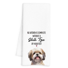 Funny Shih Tzu Dog Kitchen Hand Towel 16x24 Inch Dish Tea Towel Decor