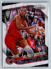 2025 Panini Prizm WNBA #75 Aliyah Boston White Seismic Prizms