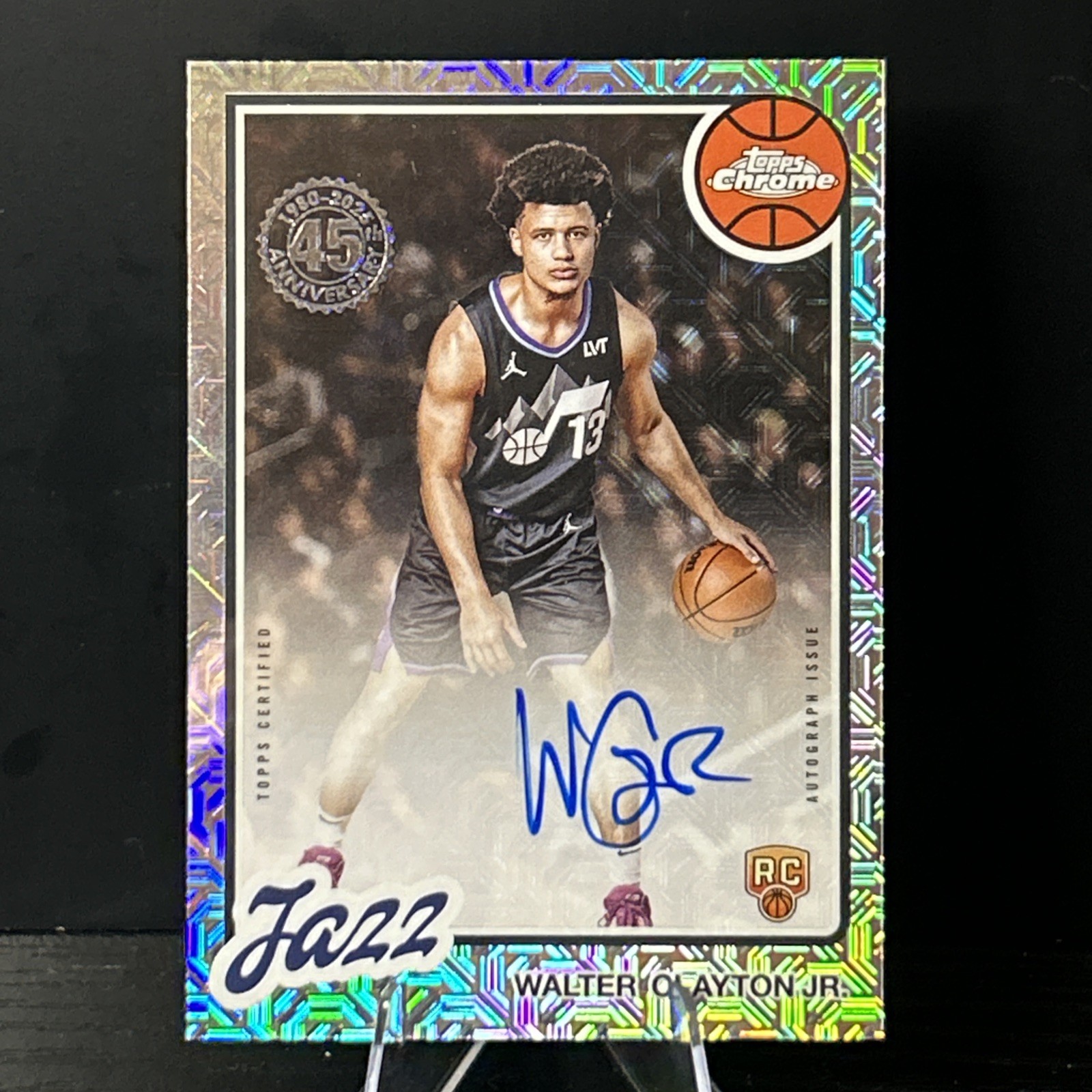 2025 Topps Chrome Silver Pack Mojo Auto RC ROOKIE WALTER CLAYTON JR 45th Anniver