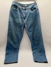 Faded Glory Jeans Womens 16 Light Wash Blue Stretch Denim Straight Leg 5 Pocket