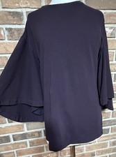 Anthropologie Citizens of Humanity Cape Tee Flutter Sleeve Purple L USA