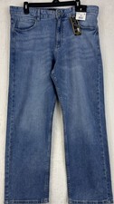 NWT Lee Heritage Women's Size 14 Medium Blue Straight Leg Jeans Stretch Denim