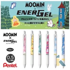 Pentel Energel Moomin Pens BLN75 0.5 Blue Gel Roller Limited Cute Smooth Ink New