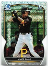 🔥 2023 Bowman Chrome #BCP-159 Javier Rivas Chrome Prospects Mojo Refractor