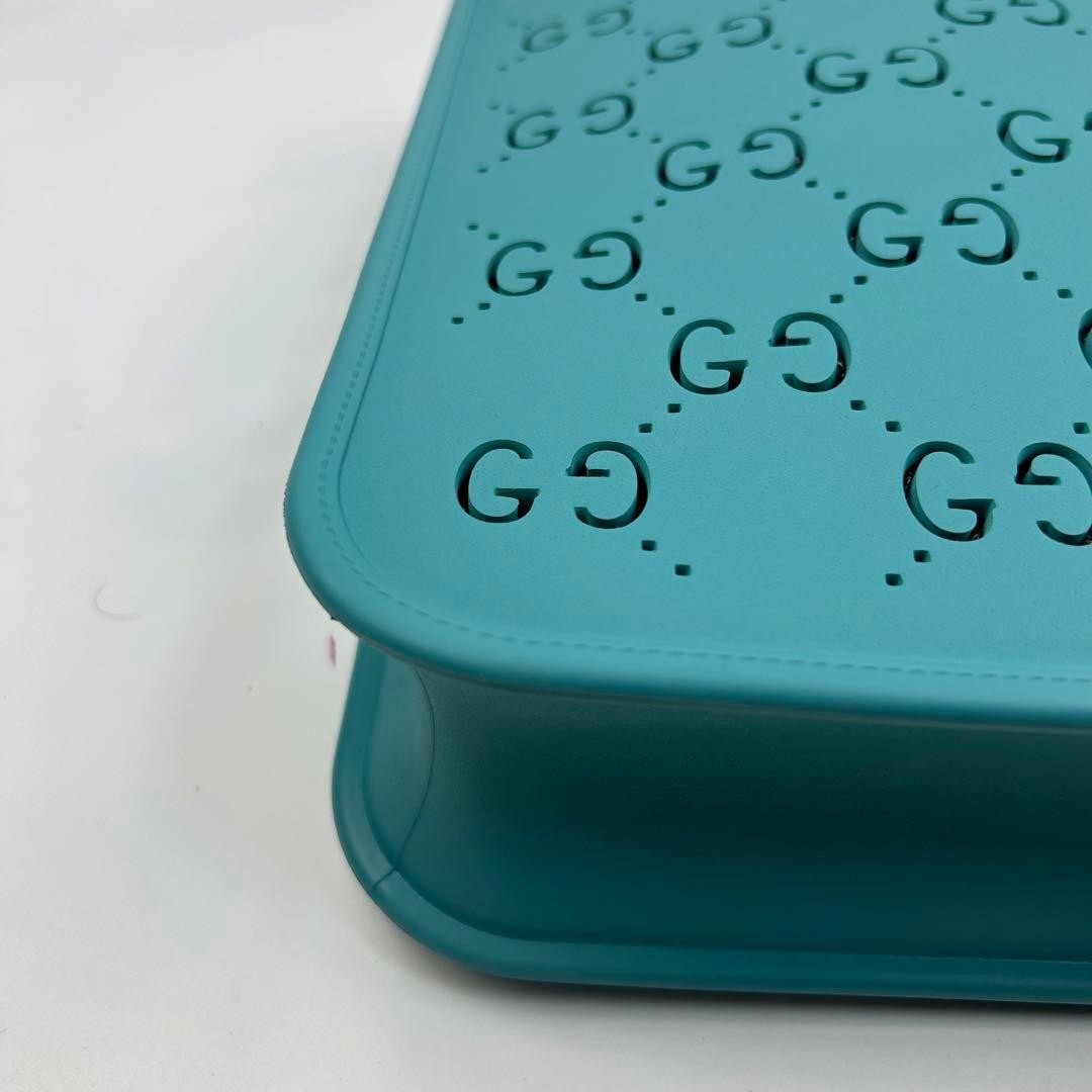 Gucci Kids Tote Bag GG Cutwork Punching Light Blue Authentic Unused thumbnail 9