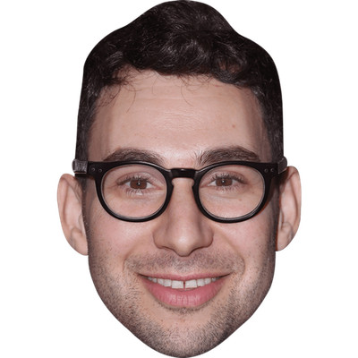 Jack Antonoff (Brille) Promi Maske, flaches Kartengesicht, Kostüm Maske
