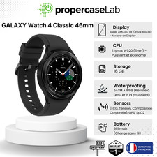 Samsung Galaxy Watch 4 Classic 46 mm SM-R890 GPS Noir + Bracelet Silicone Noir