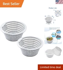 2 Pack of Skimmer Baskets for Above & In-Ground Pools - Long-Lasting