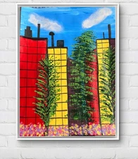 MARY'S 11X14 PAPER ART, URBAN DECOR , MODERN, CONTEMPORARY