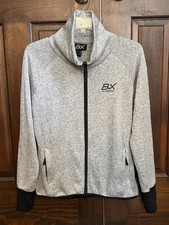Chaqueta tejida ligera con cremallera completa B Vertigo, gris, agujeros para el pulgar, cuello alto, EE. UU. 6/S, EC!