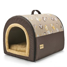 Indoor Dog House, 2 in 1 Portable Foldable House Bed with Cover, Pet Tent  C...