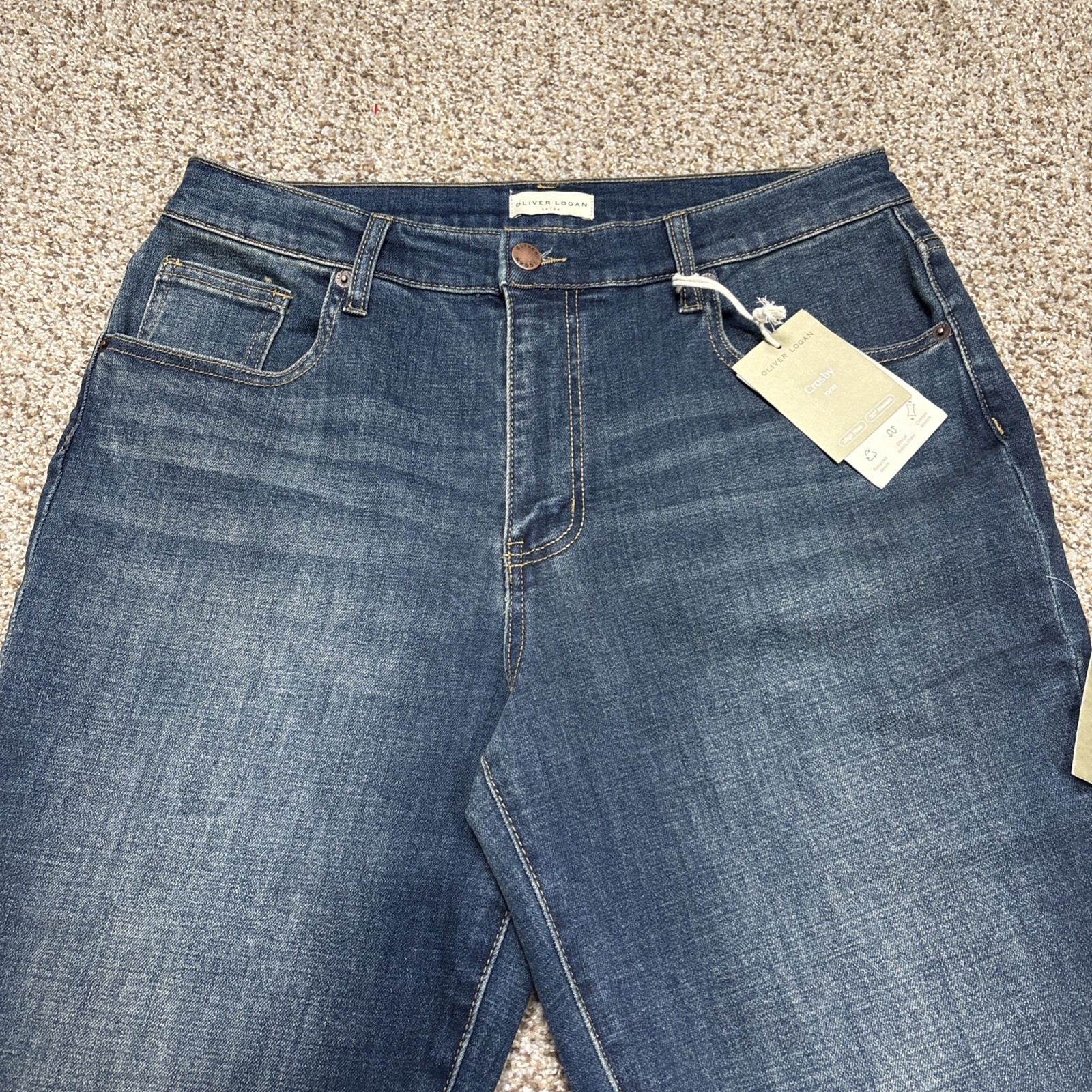 Oliver Logan Jeans Women's 30 The Crosby High Rise Raw Hem Fits 31 X 29.5 NEW - View 2