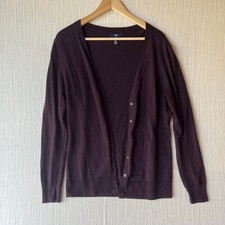 Gap Women's Brown and Burgundy Cardigan