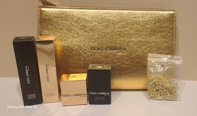 New Dolce & Gabbana The One Cosmetic pouch Gold Chain Detachable travel samples