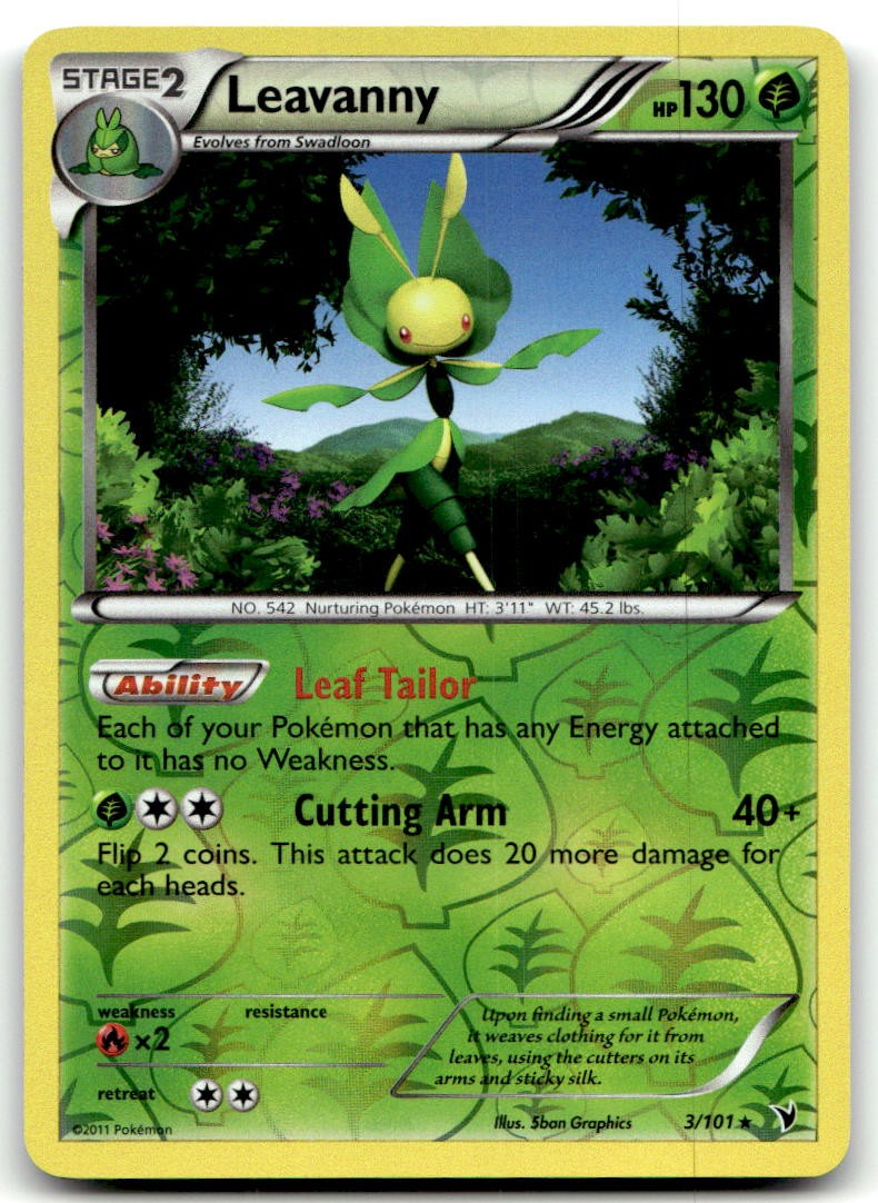 EXC-NM Reverse Holo Leavanny #3/101 (Noble Victories)