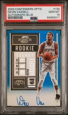 2020-21 Contenders Optic Devin Vassell Blue Rookie Ticket Auto 95/99 PSA 10 #130