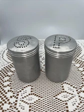 VTG Aluminum Salt And Pepper Shaker Granny Cottage Core Nostalgic